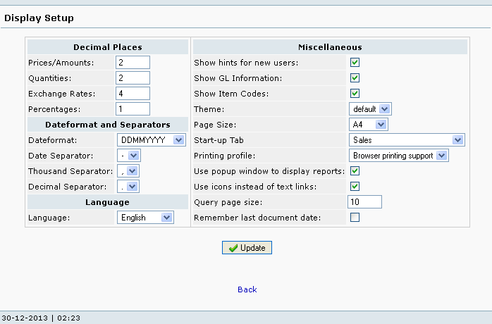 FA Preferences FA Preferences