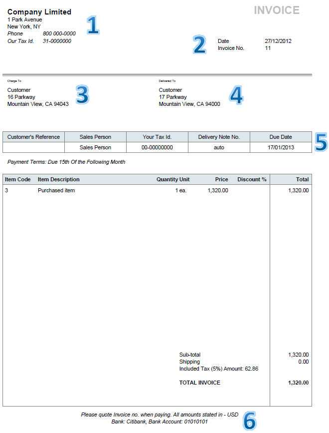 electronic invoice